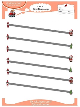 Çocuklar İçin Çizgi Çalışma Sayfaları 